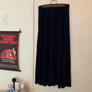 Vintage 90s grunge sheer maxi skirt in aubergine eggplant purple